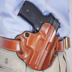 DESANTIS SPEED SCABBARD HOLSTR - RH OWB LEATHER SF XDM TAN