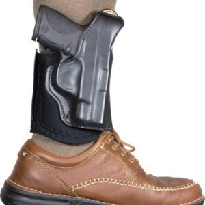 DESANTIS DIEHARD ANKLE HOLSTER - RH LEATHER FITS GLOCK 43 BLACK