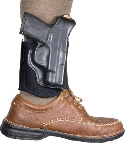 DESANTIS DIEHARD ANKLE HOLSTER - RH LEATHER FITS GLOCK 43 BLACK