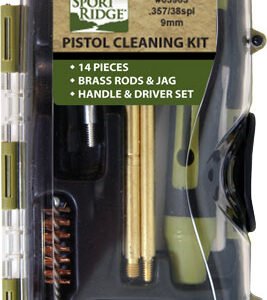 SPORT RIDGE CLEANING KIT - PISTOL 38/357/9MM 14PC