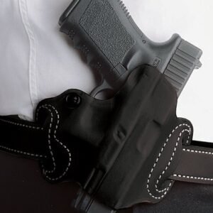 DESANTIS MINI SLIDE HOLSTER - OWB RH LTHR FOR GLOCK 17/19 BL