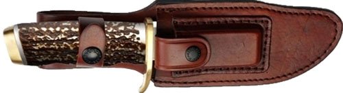 UNCLE HENRY KNIFE NEXT GEN - STAGLON 5.5" BLD W/LTHR SHEATH