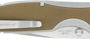 S&W KNIFE CLEFT 3.25" SPRING - ASSIST G10 SCALES HANDLE