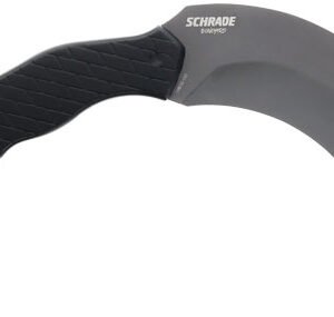 SCHRADE KNIFE BONEYARD 5.2" - FIXED KARAMBIT MATTE SS/BLACK