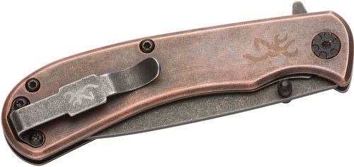 BROWNING KNIFE RIVET FOLDER - 3" COPPER W/FINGER FLIPPER - Image 2