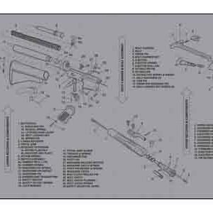 TEKMAT ARMORERS BENCH MAT - 12"X36" AR-15 GREY