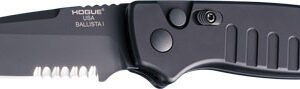 HOGUE BALLISTA-I BUTTON AUTO - TANTO PRT. SERRATED MATTE BLK