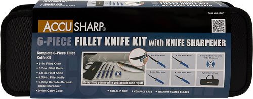 ACCUSHARP 6-PIECE FILLET KNIFE - KIT W/SHARPENER & ZIP CASE - Image 2