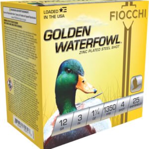 FIOCCHI GOLDEN WATERFOWL 12GA - 3" 1-1/4OZ #4 25RD 10BX/CS