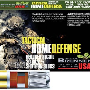 BRENNEKE USA LOW RECOIL 20GA - 2.75" 3/4OZ SLUG 5RD 50BX/CS