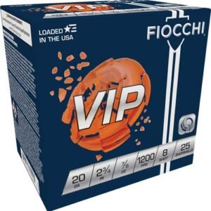 FIOCCHI VIP 20GA 2.75" 7/8OZ - #8 1200FPS 250RD CASE LOT