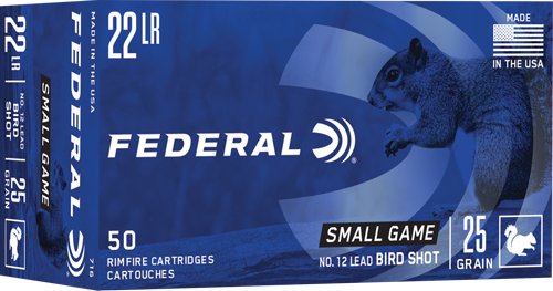 FEDERAL 22LR #12 LEAD BIRDSHOT - 50RD 50BX/CS