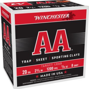 WINCHESTER AA 20GA 2.75" 7/8OZ - #8 1200FPS 250RD CASE LOT