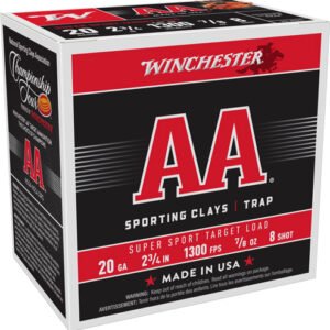 WINCHESTER AA 20GA 2.75" 7/8OZ - #8 1300FPS 250RD CASE LOT