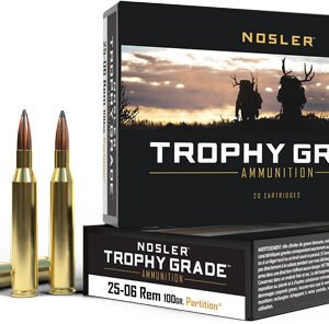 NOSLER TROPHY 25-06 REM 100GR - PARTITION TIP 20RD 10BX/CS