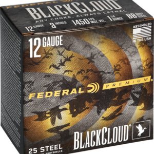 FEDERAL BLCK CLOUD 12GA 3" - 1-1/4OZ #BB 1450FPS 25RD 10B/C