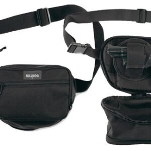 BULLDOG FANNY PACK HOLSTER FOR - MED GUN BLK 10" W/ UNIV HOLSTR