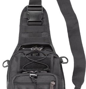 BULLDOG BDT X-SMALL SLING BAG` - W/MOLLE WEBBING BLACK