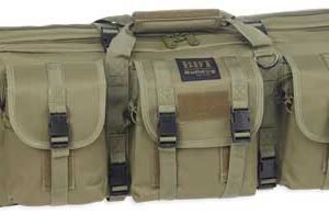 BULLDOG 37" 2 GUN TACTICAL CSE - 3 LARGE ACCESSORY POCKETS GRN