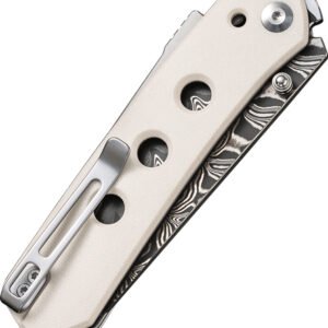 CIVIVI KNIFE VISION FG 3.54" - IVORY G-10/DAMASCUS BLADE