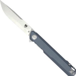 COBRATEC MONARCH 3.5" FOLDER - GREY D2 STEEL W/CLIP