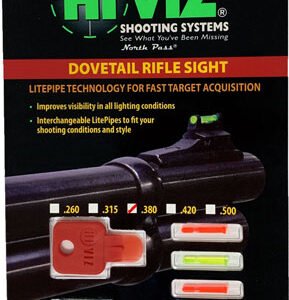 HIVIZ RIFLE FRONT SIGHT FOR - 3/8" DOVETAIL .380"