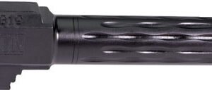 FAXON FITS GLOCK 19 BARREL 9MM - FLAME FLUTED NON THREADED BLK