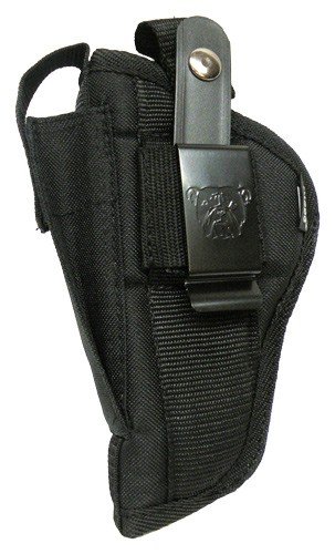 BULLDOG EXTREME SIDE HOLSTER - BLACK W/MAG POUCH MINI AUTOS