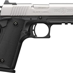 BROWNING 1911-380 SS 380ACP - 3.58"COMP 8RD BLK/SS W/RAIL