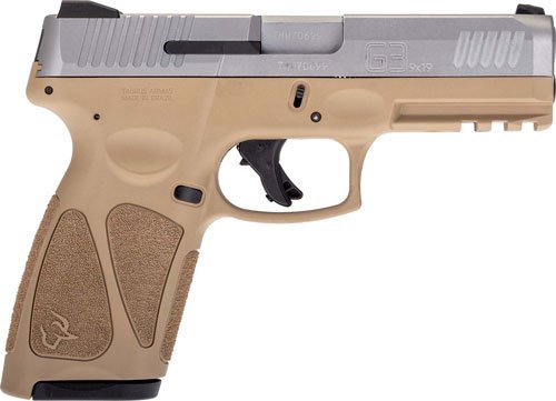 TAURUS G3 9MM 15-SHOT 3-DOT - ADJ. TAN/STAINLESS POLYMER - Image 2