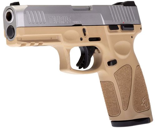 TAURUS G3 9MM 15-SHOT 3-DOT - ADJ. TAN/STAINLESS POLYMER