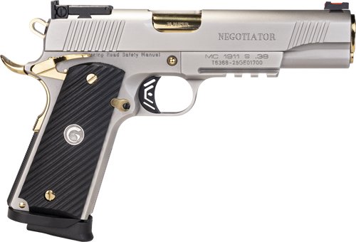 GIRSAN 1911 NEGOTIATOR TALO - 38 SUPER 5" 9RD TITANIUM/GOLD - Image 2
