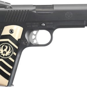 RUGER SR1911 10MM NIGHT SIGHTS - BLACK CHEVRON IVORYLITE GRIPS