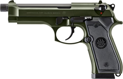 BERETTA 92FS 9MM 4.9" 18RD - OD GREEN THREADED - Image 2