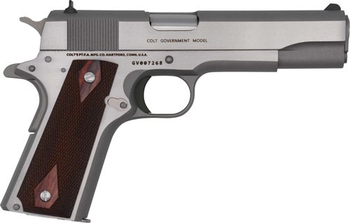 COLT GOVERNMENT 1911 38 SUPER - 5" 9RD STAINLESS ROSEWOOD - Image 2