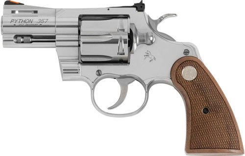COLT PYTHON 357MAG 2.5" 6RD - STAINLESS WALNUT MEDALLION GRP