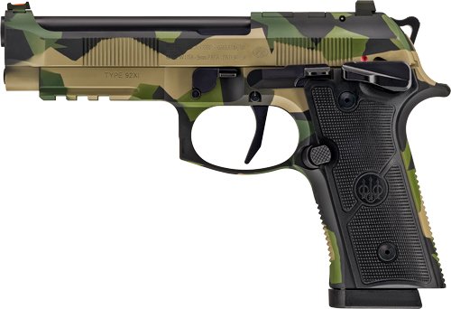 BERETTA 92XI SAO FS 9MM 4.7" - 10RD SPLINTER CAMO 2 MAGS