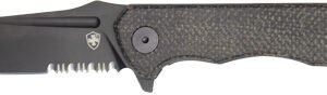 TEMPLAR KNIFE PALADIN FOLDER - 3.27" BLACK MICARTA TANTO D2