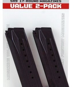 RUGER MAGAZINE SR9 9MM LUGER - 17RD BLUED STEEL 2-PACK