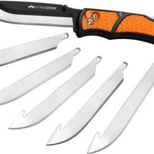 OUTDOOR EDGE 3.5" RAZOR LITE - EDC FOLDER ORANGE W/6 BLADES