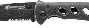 S&W OASIS SMALL LINER LOCK - KNIFE 2.6" STONEWASH BLADE