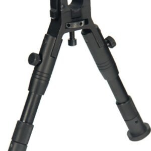 UTG BIPOD CLAMP ON CENTER HT - 6.2"-6.7" W/RUBBER FOOT PADS