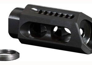 YHM SLANT MUZZLE BRAKE/COMP - 5.56MM FOR 1/2X28 THREADS