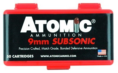 ATOMIC 9MM LUGER 147GR - SUBSONIC JHP 50RD 10BX/CS - Image 5