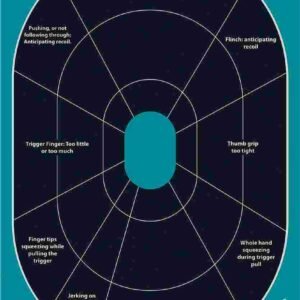 Allen Girls with Guns Splash Adhesive Oval Silhoutte Target 12x18 - 5/ct