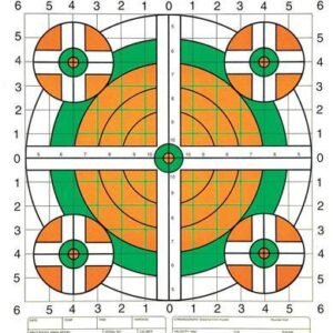 Champion Scorekeeper Targets Fluorescent Orange & Green Bull - 100 yd. Rifle Sight-In 100/Pack
