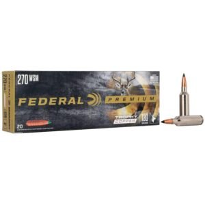 Federal Trophy Copper Rifle Ammunition .270 WSM 130gr PT 3280 fps 20/ct