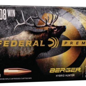 Federal Classic Hunter Berger Hybrid Rifle Ammunition .308 Win 168 gr BTHP 2800 fps 20/ct