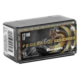 Federal Premium V-Shok Rimfire Ammunition .17 HMR 17 gr V-MAX 50/ct