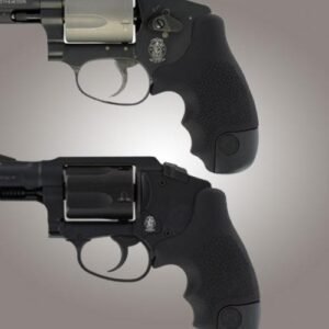 Hogue S&W J Frame Round Butt Centennial/Polymer Bodyguard Rubber Tamer Grip - Black
